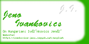 jeno ivankovics business card